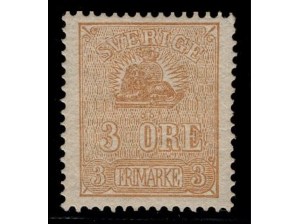 Švédsko 1862, Mi. 14, x 3 ö Lev, světlejší odstín, zk. Rieger, krásný kus