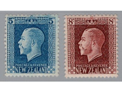 Nový Zéland 1921, Mi. 161+163, x 5d + 8d