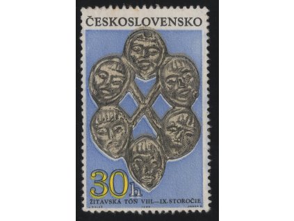 ČSR II 1969, Pof. 1787, (x) 30 h Archeologie, posun HT barev dolů až pod jména autorů