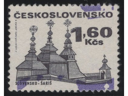 ČSR II 1970, Pof. 1876, (x) 1,60 Kčs Šaríš, bez zelené barvy a s výrazným posunem fialové