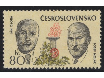 ČSR II 1973, Pof. 2017, (x) 80 h Antifašisté, posun obou HT barev doprava