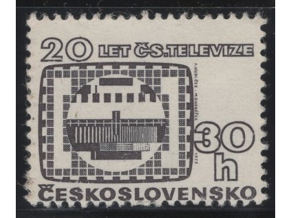 ČSR II 1973, Pof. 2027, (x) 30 h Televize, bez HT barev