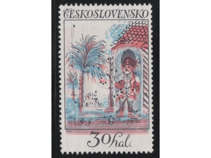 ČSR II 1974, Pof. 2096, (x) 30 h Terče, bez žluté HT barvy, výrazný posun červené a modré