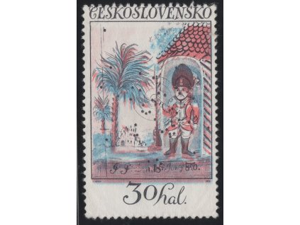 ČSR II 1974, Pof. 2096, (x) 30 h Terče, bez žluté HT barvy, výrazný posun červené a modré, posun zoubkování až do názvu státu