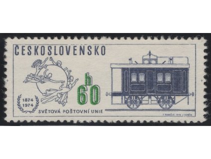ČSR II 1974, Pof. 2106, (x) 60 h UPU, bez žluté a růźové HT barvy, dv