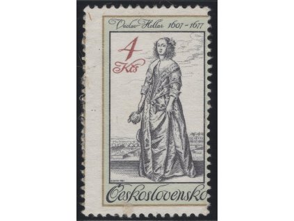 ČSR II 1983, Pof. 2624, (x) 4 Kčs Kostýmy, posun zoubkování až do obrazu známky, stav po skartaci