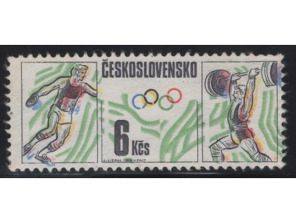 ČSR II 1988, Pof. 2828, (x) 6 Kčs OH, výrazný posun HT barev