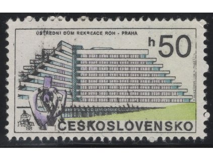 ČSR II 1988, Pof. 2853, (x) 50 h Praha - současná, rozmazaný OTr tisk