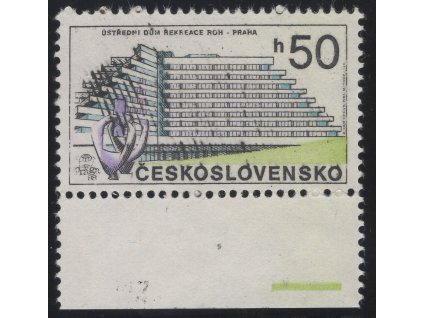 ČSR II 1988, Pof. 2853, (x) 50 h Praha - současná, silně rozmazaný OTr tisk, s dolním okrajem