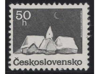 ČSR II 1990, Pof. 2960, (x) 50 h Vánoce, tisk jen černou OTr barvou