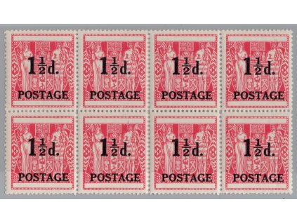 Nový Zéland 1950, Mi. 309, xx/x 1 1/2d (8. blok)