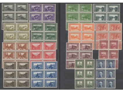 Rakousko - Bosna Hercegovina 1906, Mi. 29-44, xx Výplatní, v 6-blocích, luxusní jakost, zcela ojedinělá nabídka