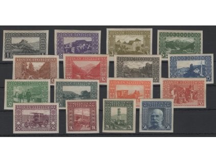 Rakousko - Bosna Hercegovina 1906, Mi. 29-44U, x Výplatní, nezoubkované