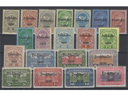Rakousko 1920, Mi. 340-59, xx Povodeň