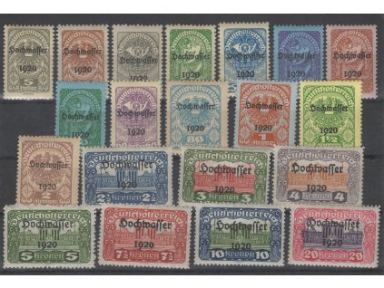 Rakousko 1920, Mi. 340-59, x Povodeň