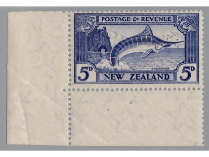 Nový Zéland 1936, Mi. 219A, xx 5d (rohová)
