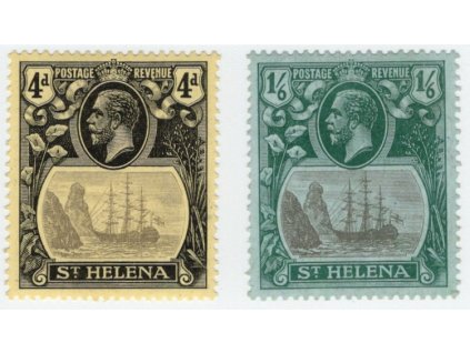 Svatá Helena 1922, Mi. 59-60, x 4 d - 1,6 s