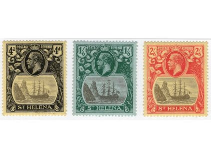 Svatá Helena 1922, Mi. 59-61, x 4 d - 2,6 s