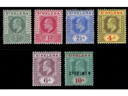 Svatá Helena 1902+08, Mi. 28-9 + 36-9, x Edvard, č. 39 SPECIMEN