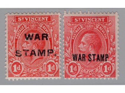 Svatý Vincent 1916, Mi. 96-7, x Válečné