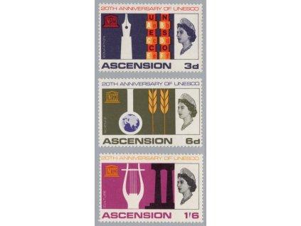 Ascension 1967, Mi. 112-4, xx UNESCO