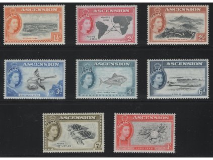 Ascension 1956, Mi. 64-71, xx 1,5 d - 1 s