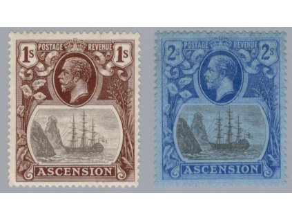 Ascension 1924, Mi. 19-20, x 1 a 2 s