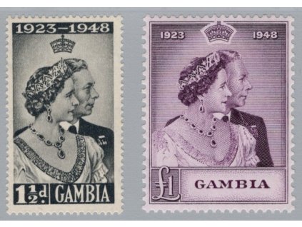 Gambie 1948, Mi. 141-2, xx Stříbrná svatba