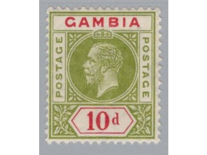 Gambie 1912, Mi. 76, x 10 d