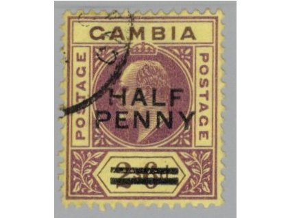 Gambie 1906, Mi. 52, O 0,5 d / 2,6 s
