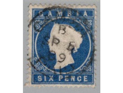 Gambie 1880, Mi. 10, O 6 d