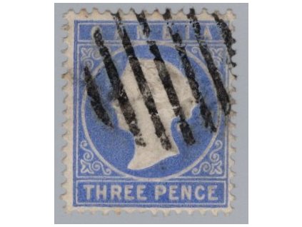 Gambie 1880, Mi. 8, O 3 d, převrácená průsvitka