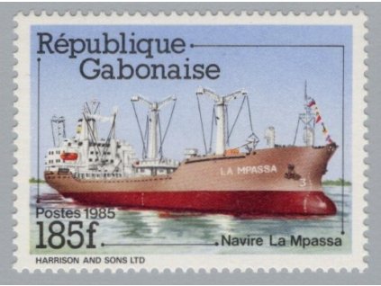 Gabon 1985, Mi. 937, xx Loď