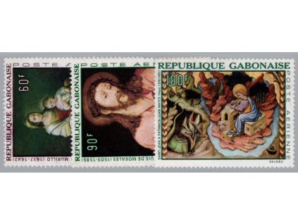 Gabon 1968, Mi. 301-3, xx Umění