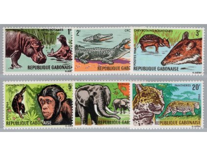 Gabon 1967, Mi. 260-5, xx Zvířata