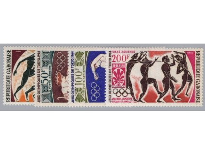 Gabon 1964, Mi. 203-6, xx Olympijské hry