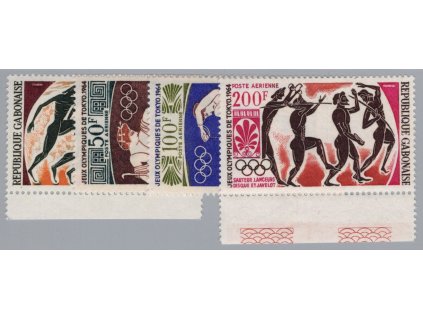 Gabon 1964, Mi. 203-6, xx Olympijské hry