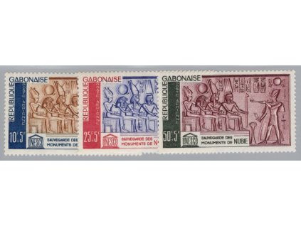 Gabon 1964, Mi. 193-5, x UNESCO