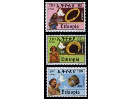 Etiopie 1988, Mi. 1301-3, xx Náramky