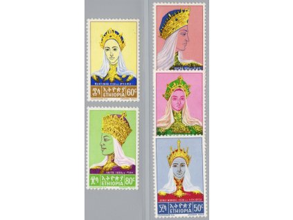 Etiopie 1964, Mi. 469-73, xx Panovnice