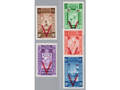 Etiopie 1945, Mi. 217-21, xx Červený kříž