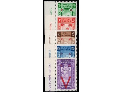 Etiopie 1945, Mi. 217-21, xx Červený kříž