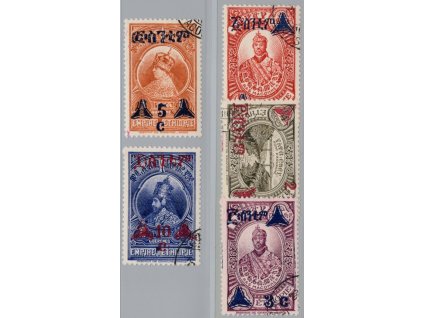 Etiopie 1936, Mi. 186-90, O přetisk