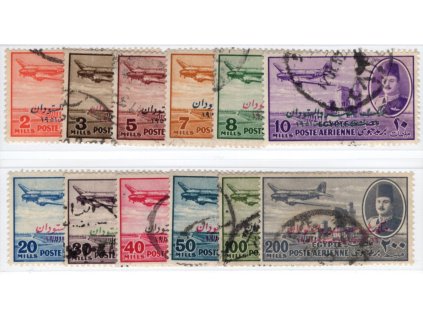 Egypt 1952, Mi. 375-86, O Letecké