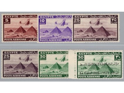 Egypt 1941/6, Mi. 261-4 + 293 A + B, xx Letecké