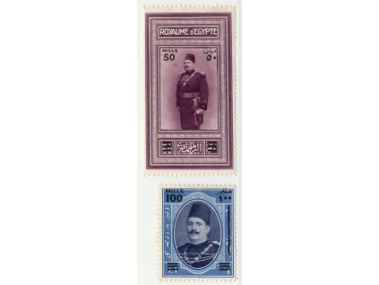 Egypt 1932, Mi. 158-9, x přetisk, 2 nálepky - sleva!