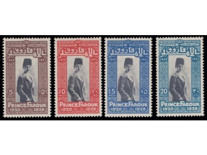Egypt 1929, Mi. 144-7, xx Faruk