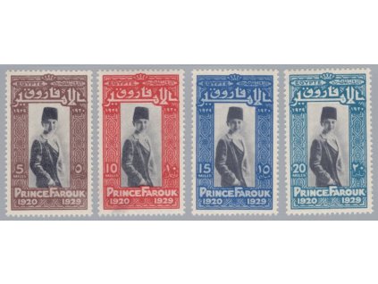 Egypt 1929, Mi. 144-7, xx Faruk, 144 dvl - sleva!