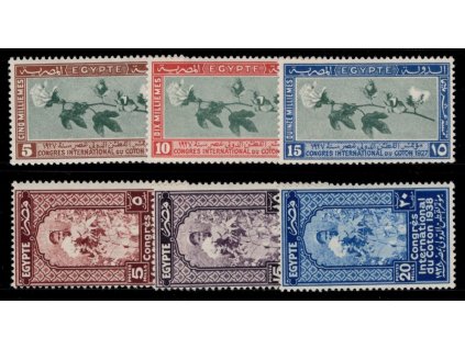 Egypt 1927+1938, Mi. 116-8 + 241-3, xx Bavlna