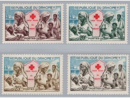 Dahomey 1962, Mi. 196-9, xx Červený kříž